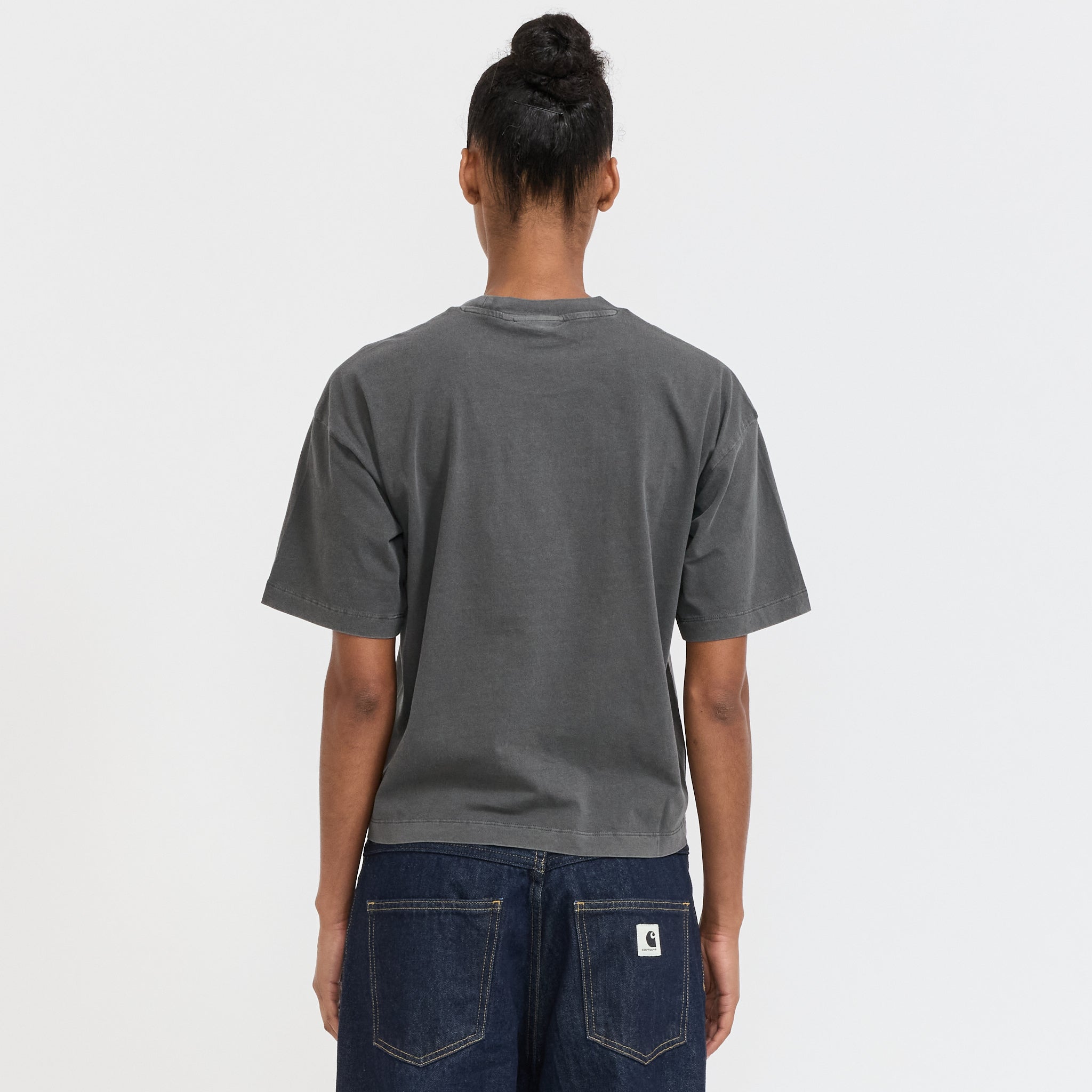 Women's S/S Nelson T-Shirt Black Garment Dyed