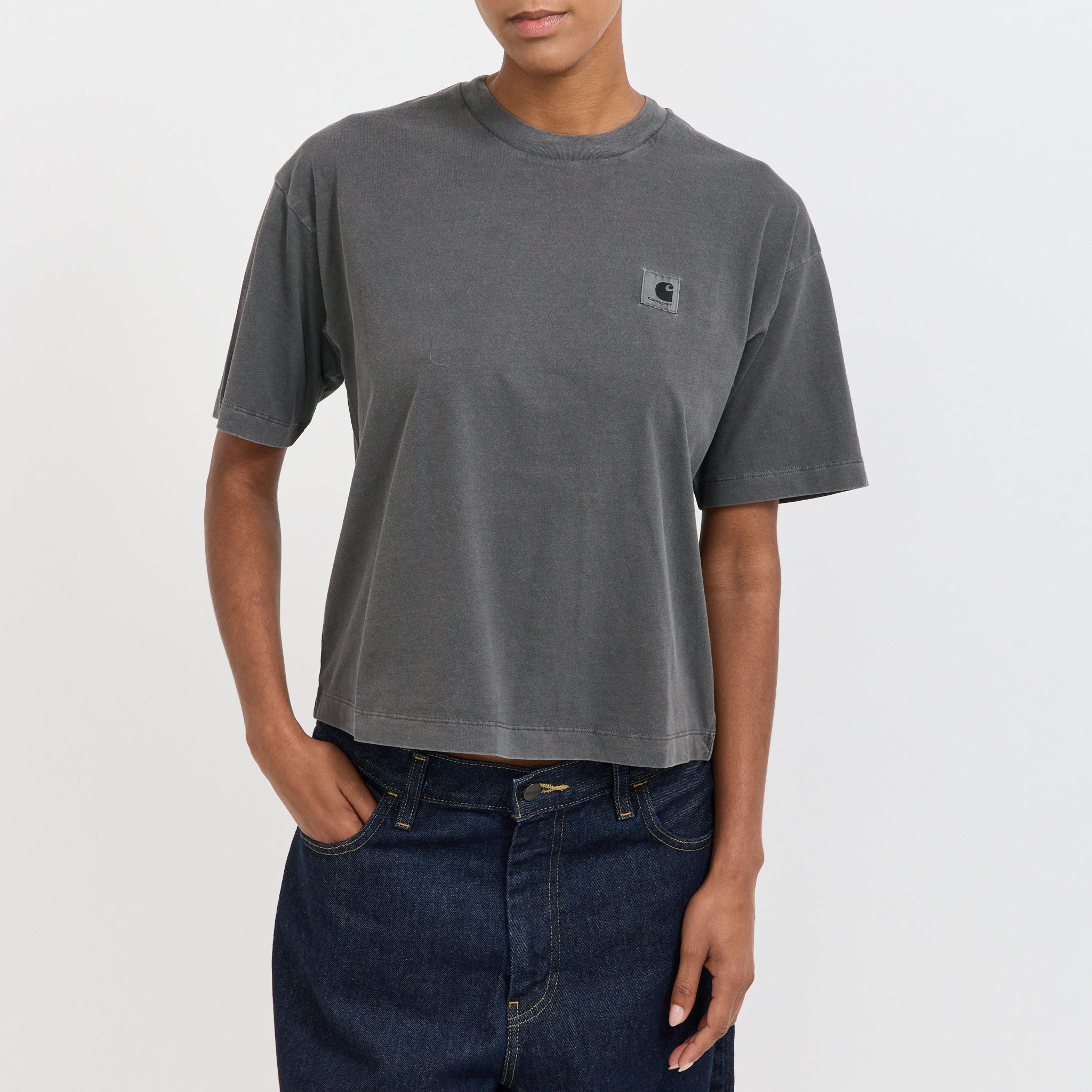 Women's S/S Nelson T-Shirt Black Garment Dyed