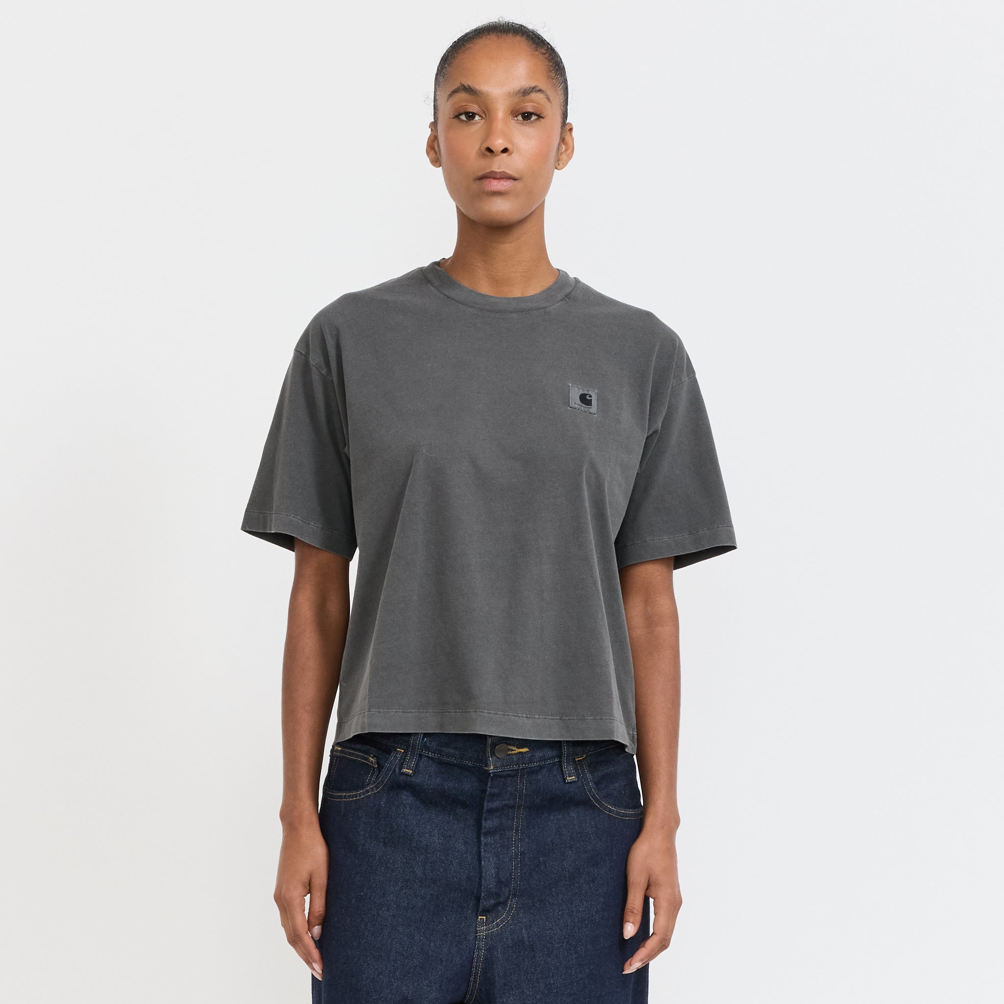 Women's S/S Nelson T-Shirt Black Garment Dyed