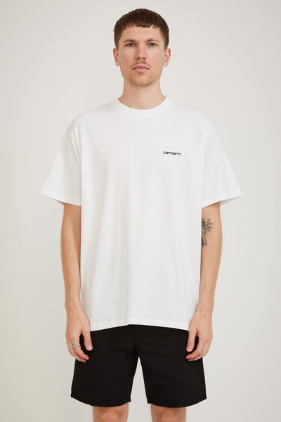 Carhartt WIP | S/S Script Embroidery Tee White / Black | Maplestore