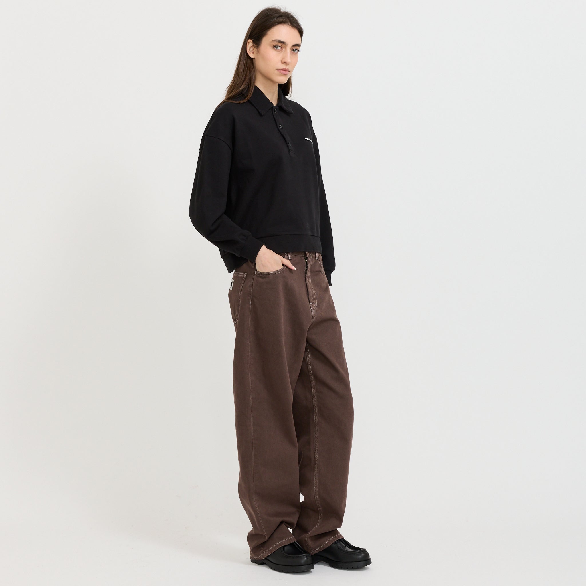 Brenta Polo Sweat Black/White Stone
