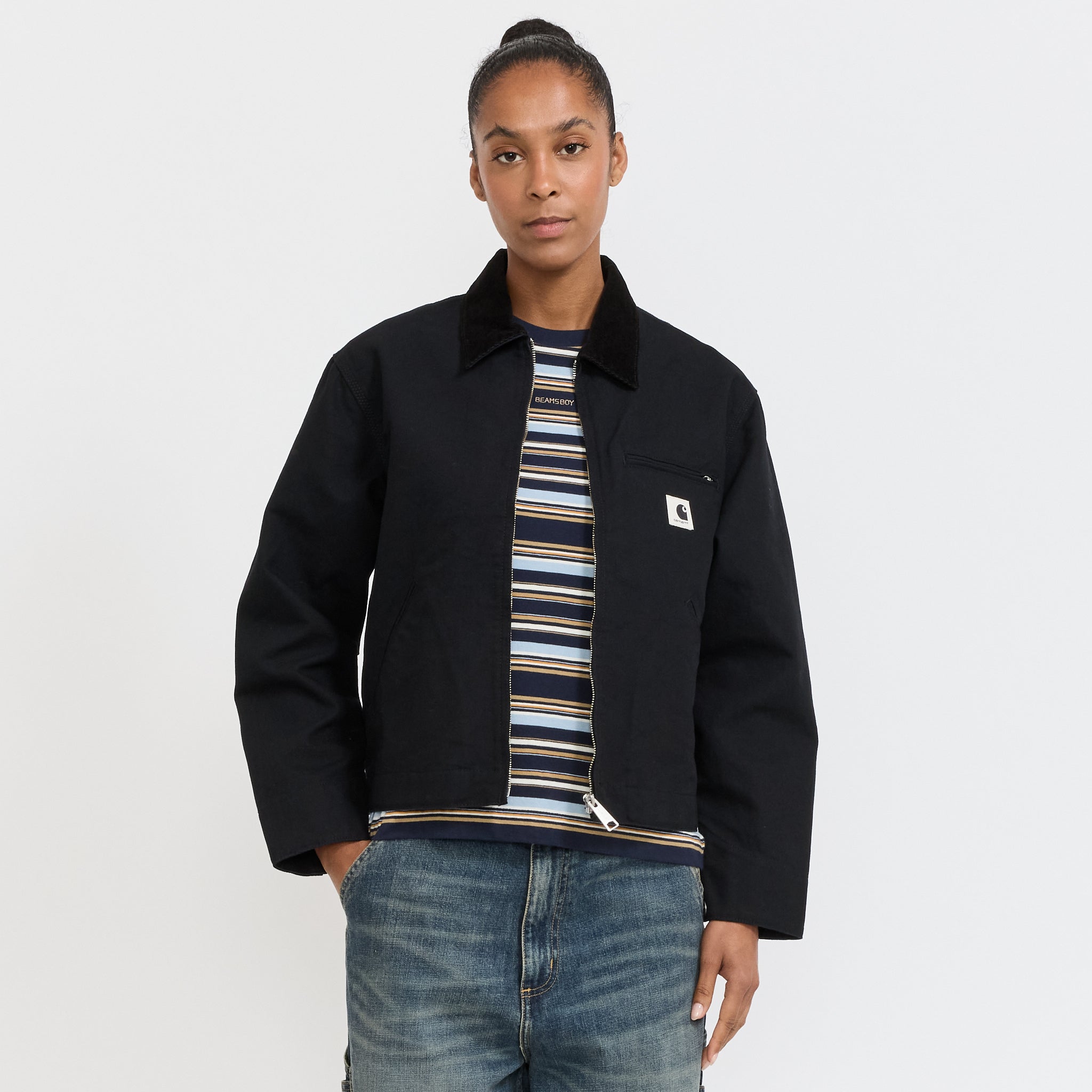Women's OG Detroit Jacket Black/Black Rinsed