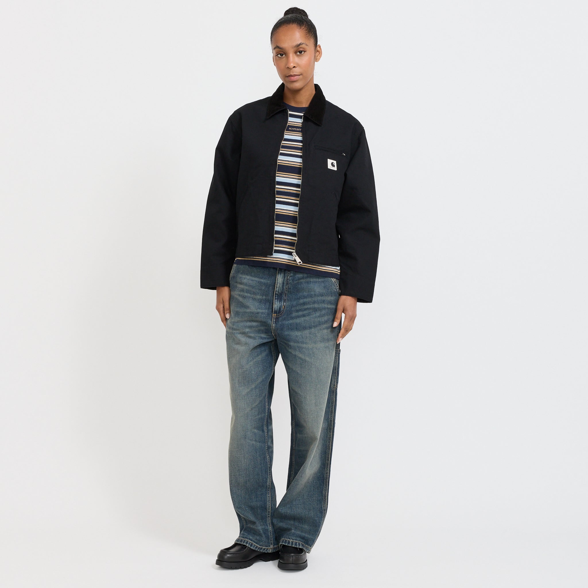 Women's OG Detroit Jacket Black/Black Rinsed