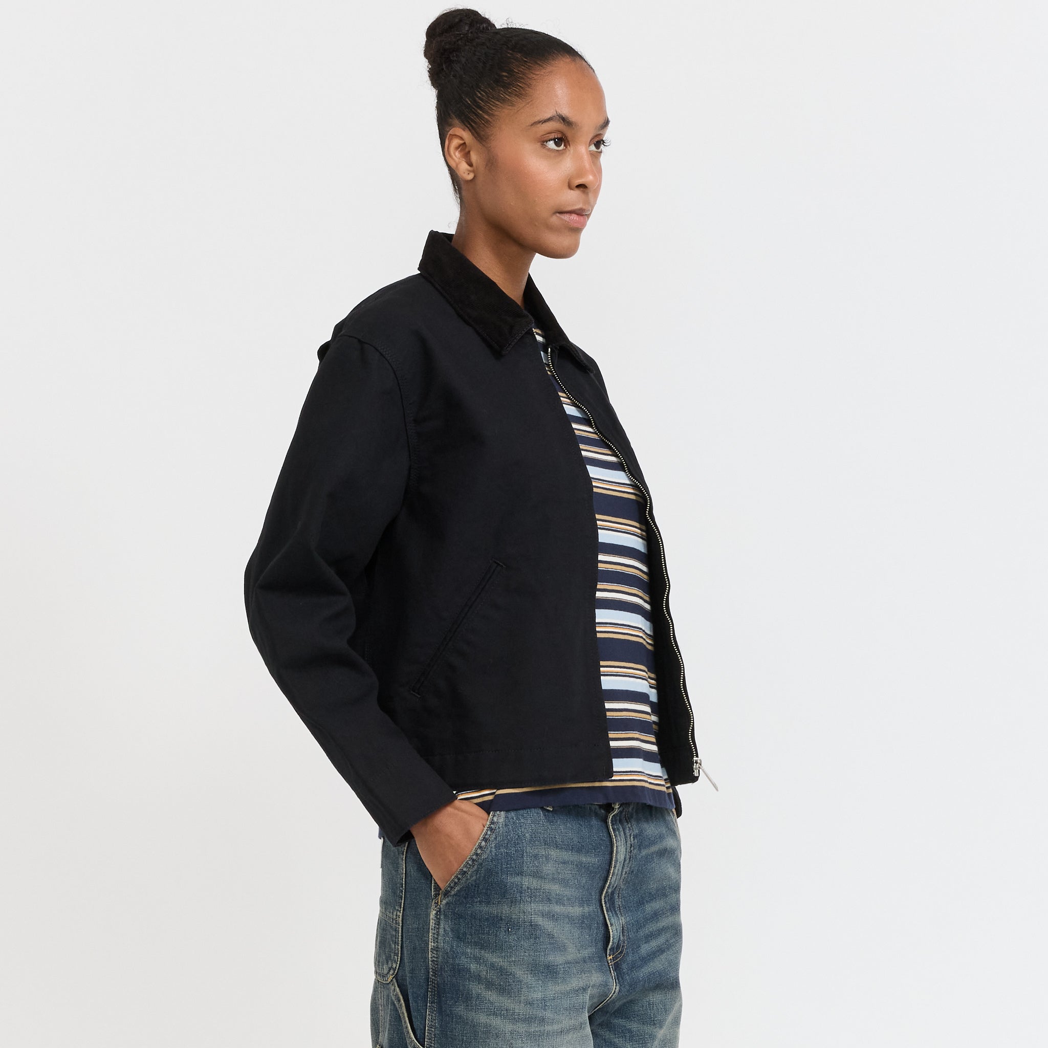 Women's OG Detroit Jacket Black/Black Rinsed