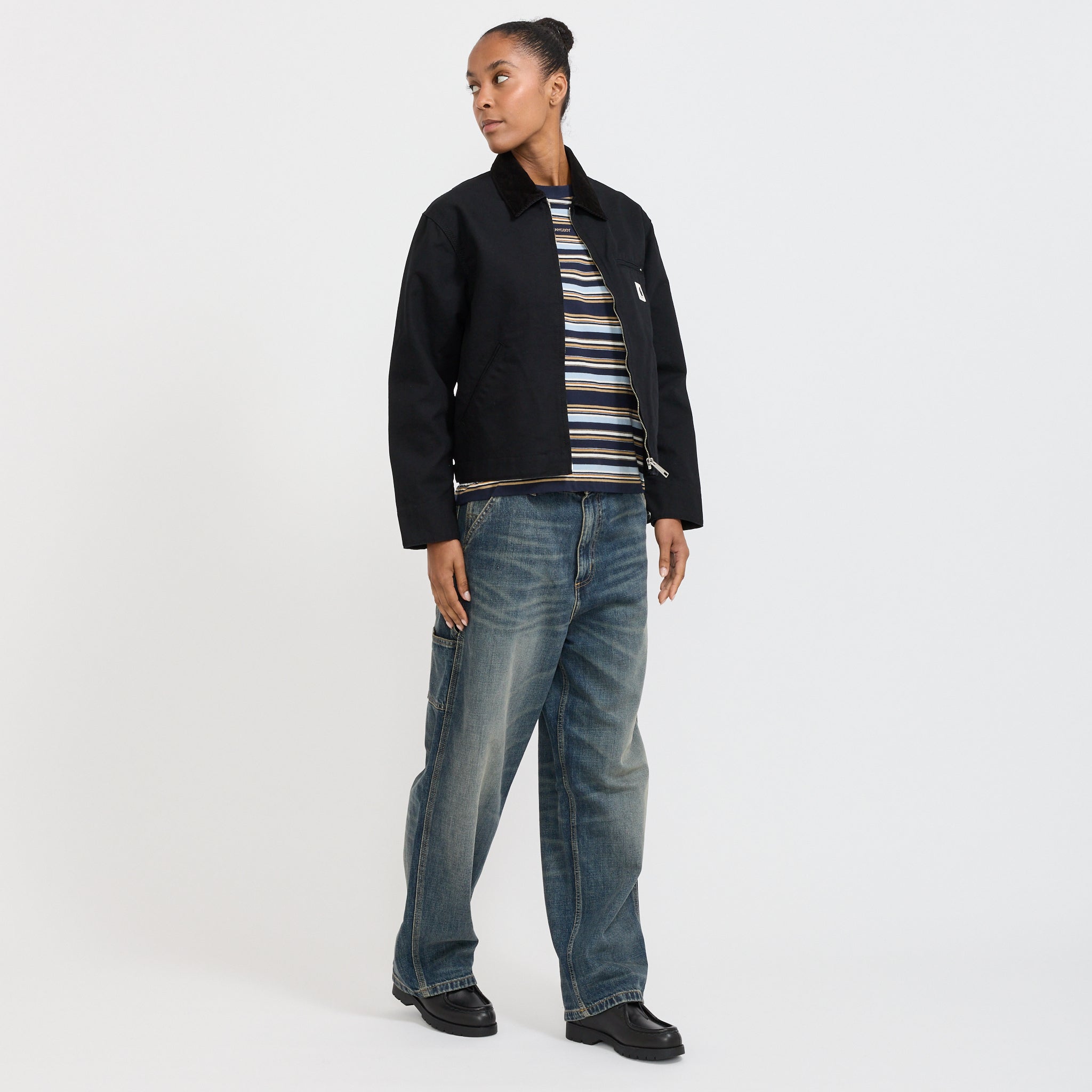 Women's OG Detroit Jacket Black/Black Rinsed