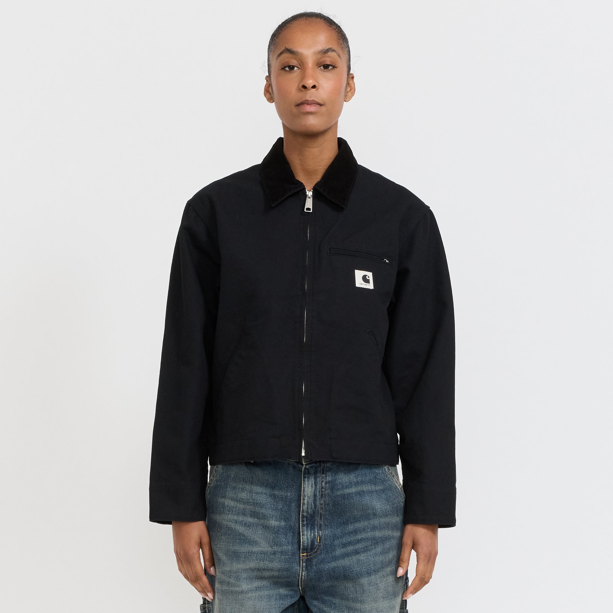 Women's OG Detroit Jacket Black/Black Rinsed