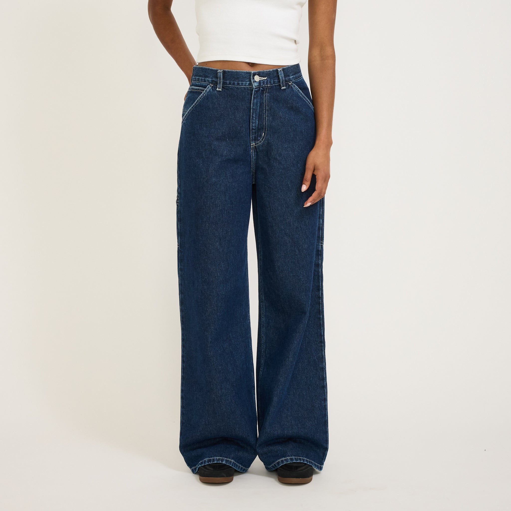 Carhartt WIP Womens Jens Pant Marshfield Blue Stone Washed