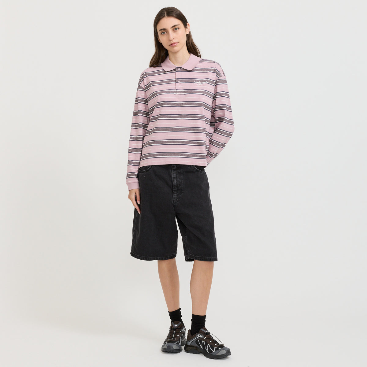 L/S Bronson Polo Bronson Stripe Hortensia