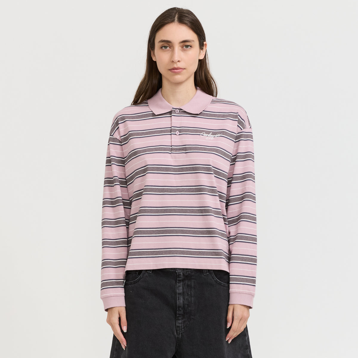 L/S Bronson Polo Bronson Stripe Hortensia