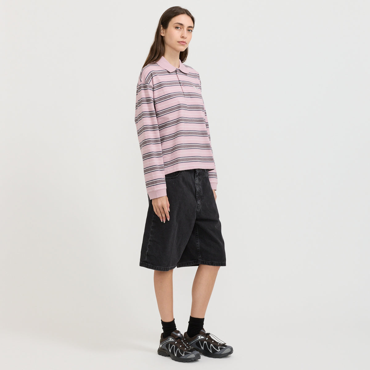 L/S Bronson Polo Bronson Stripe Hortensia