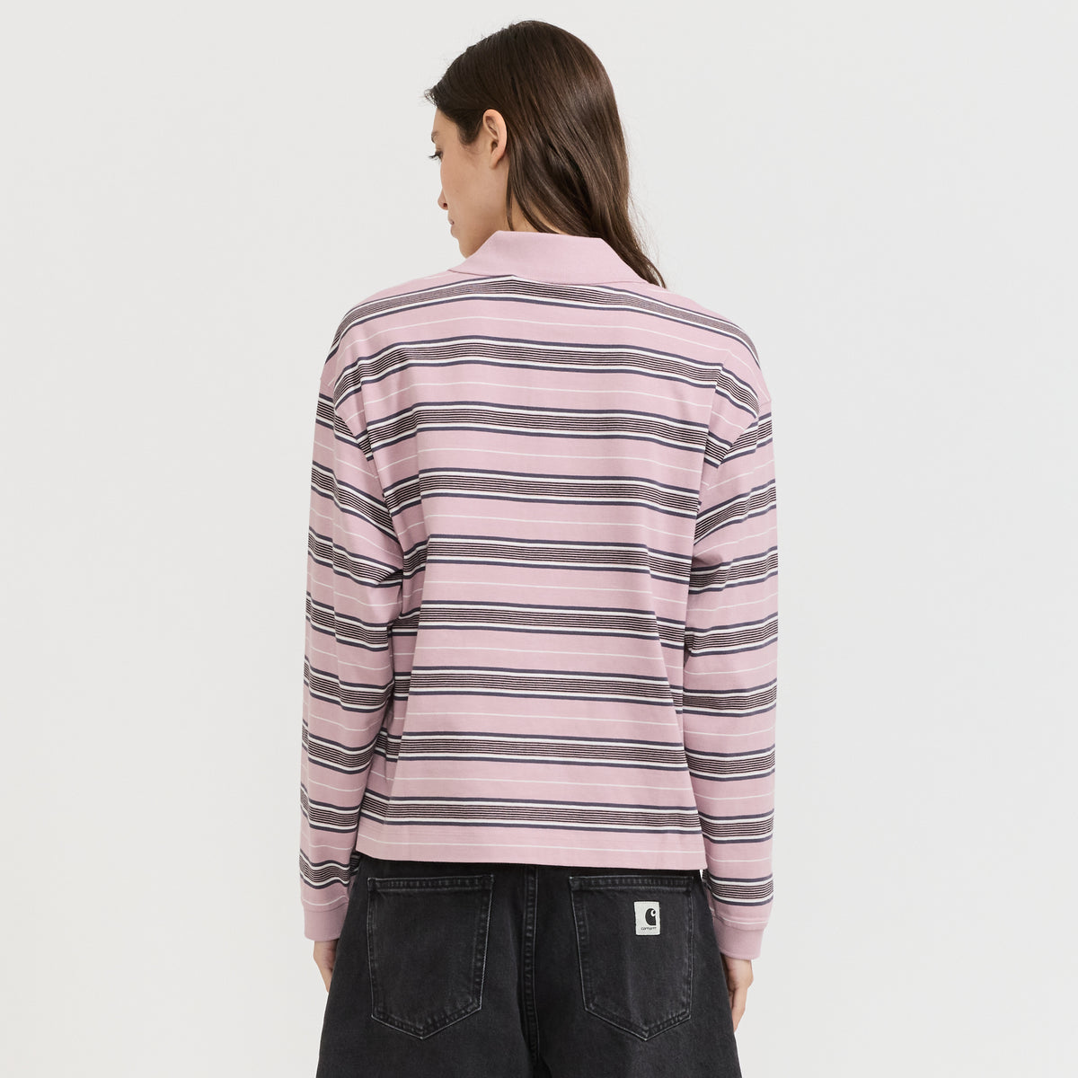L/S Bronson Polo Bronson Stripe Hortensia