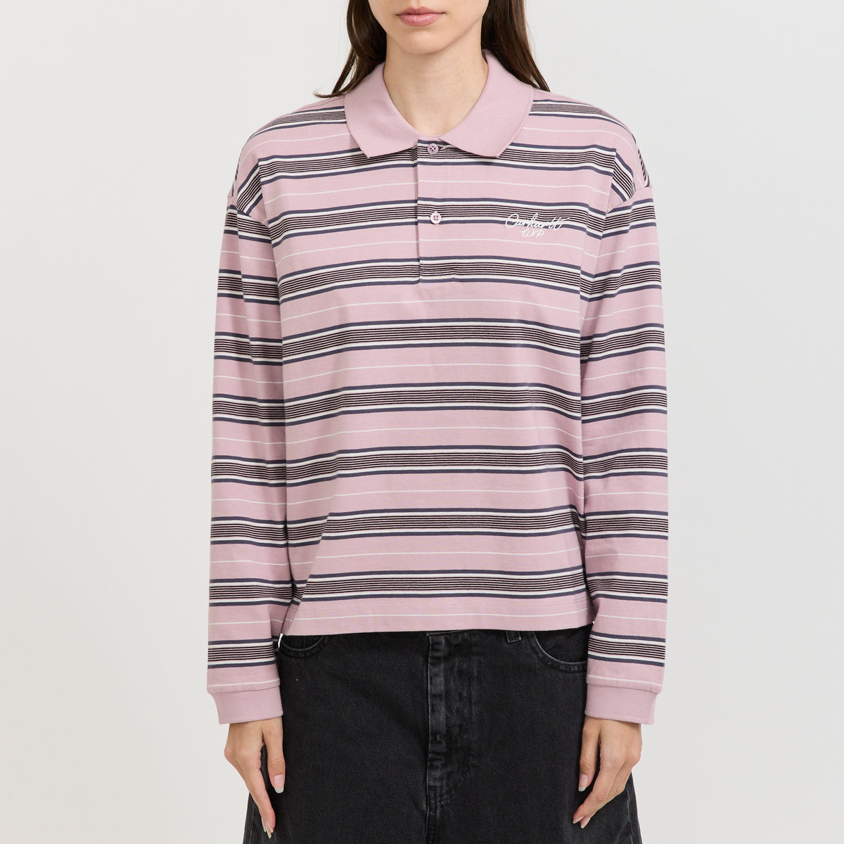 L/S Bronson Polo Bronson Stripe Hortensia