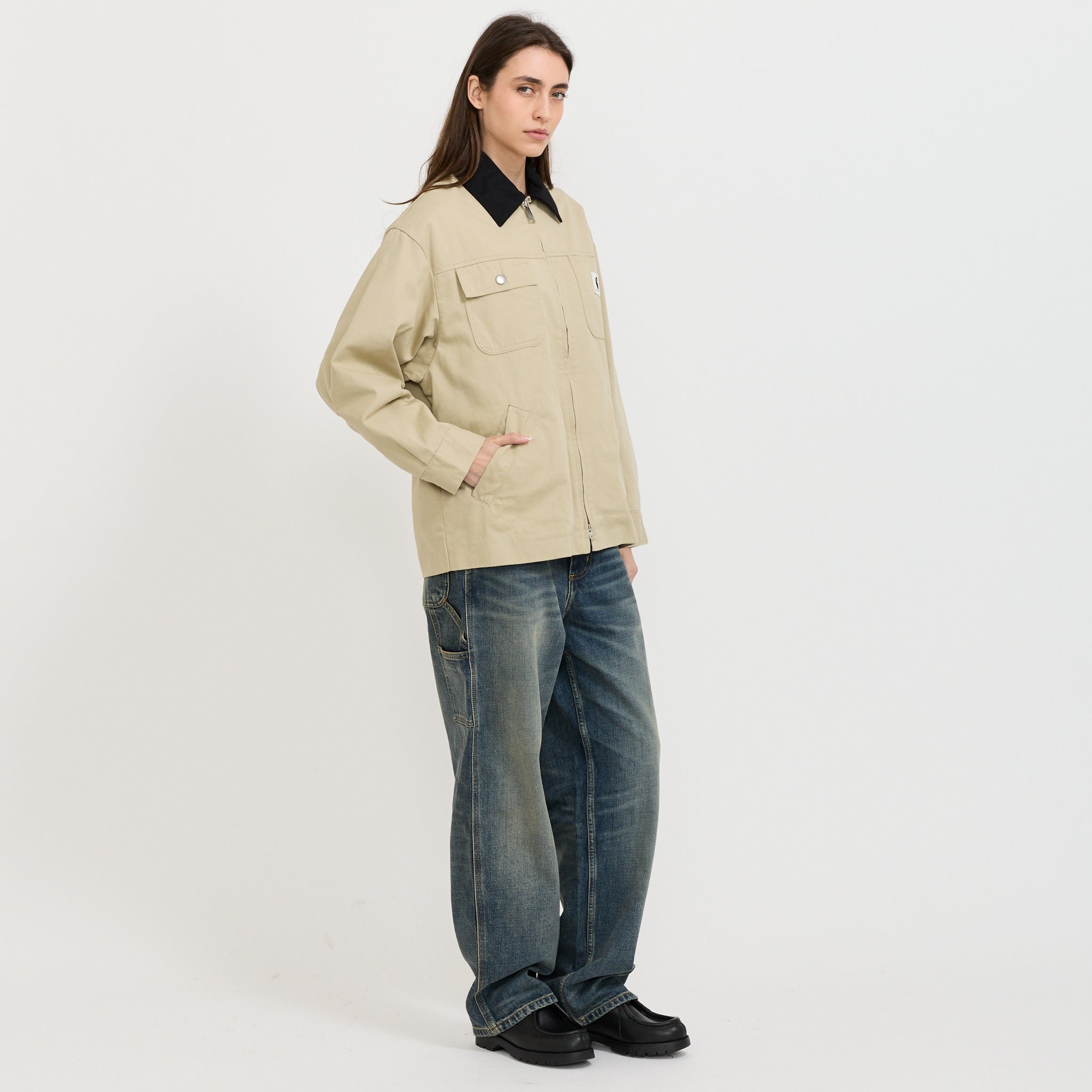 Womens Dana Jacket Barchan/Black Rinsed