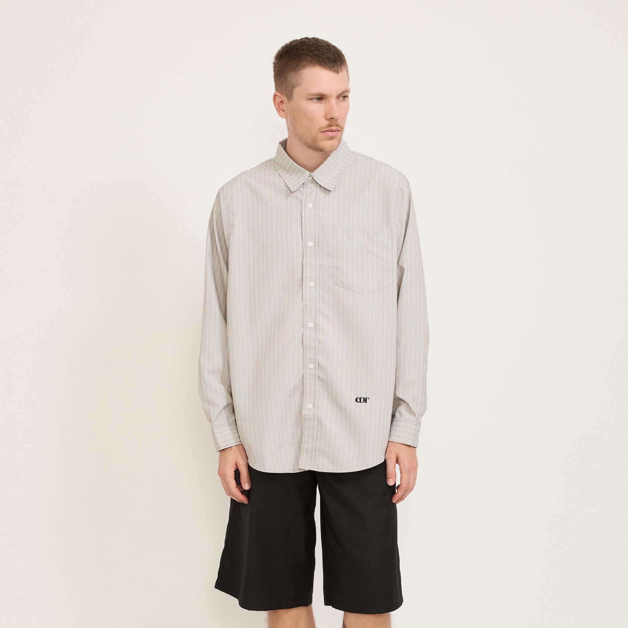 L/S Generous Shirt Espresso/Black