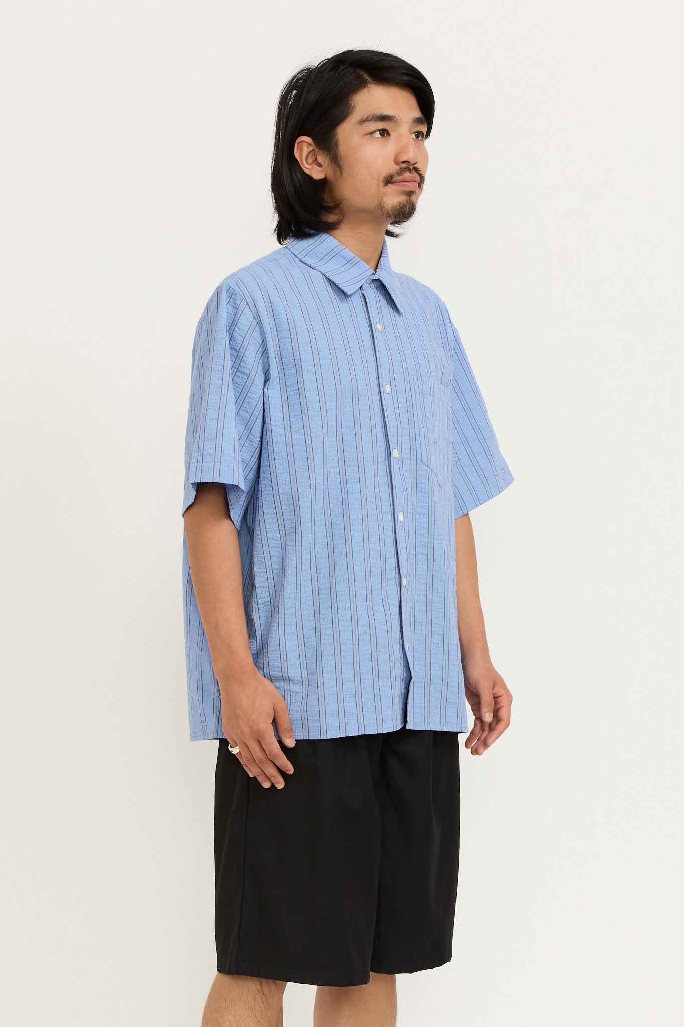 Tender Shirt Blue Seersucker