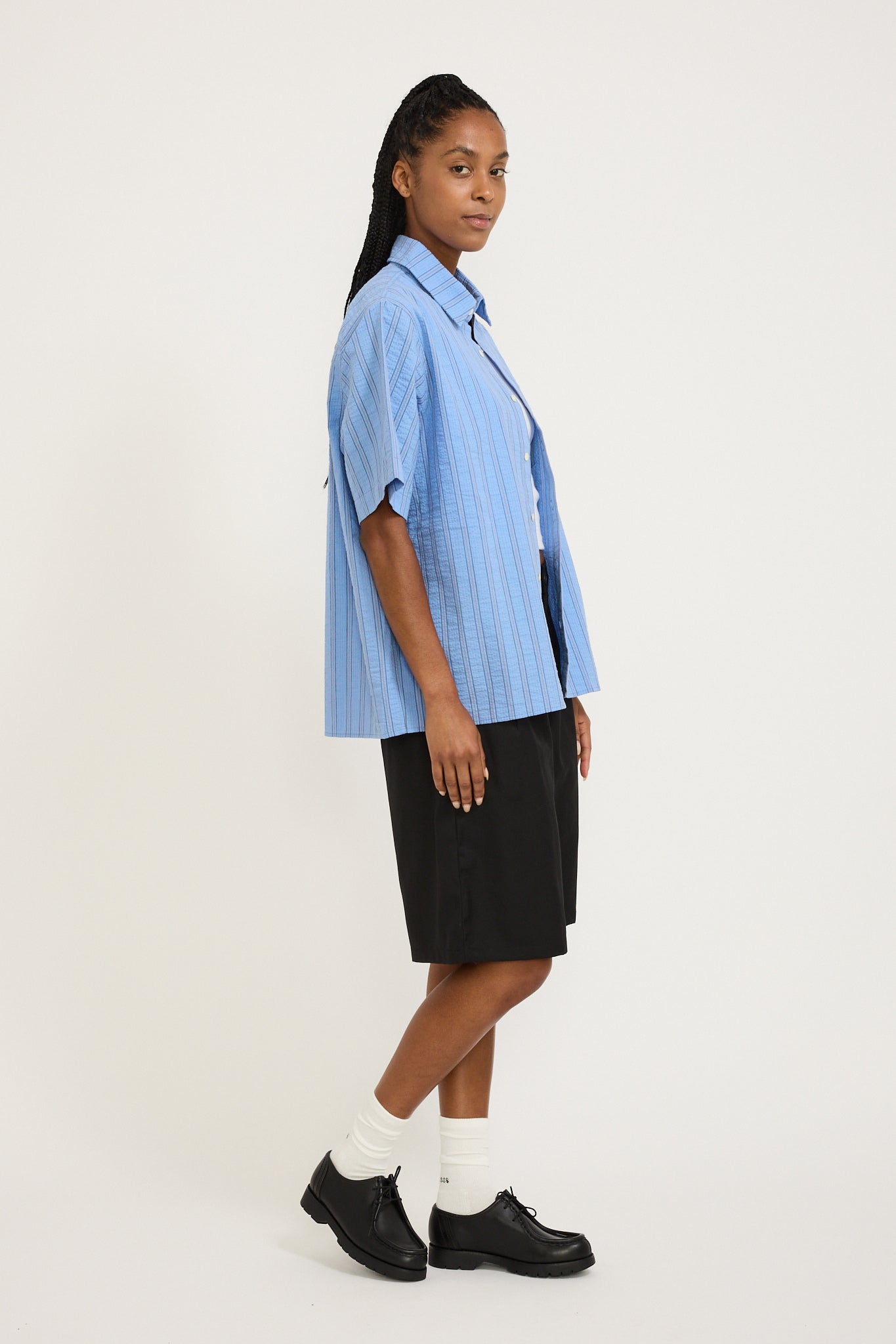 Tender Shirt Blue Seersucker Womens