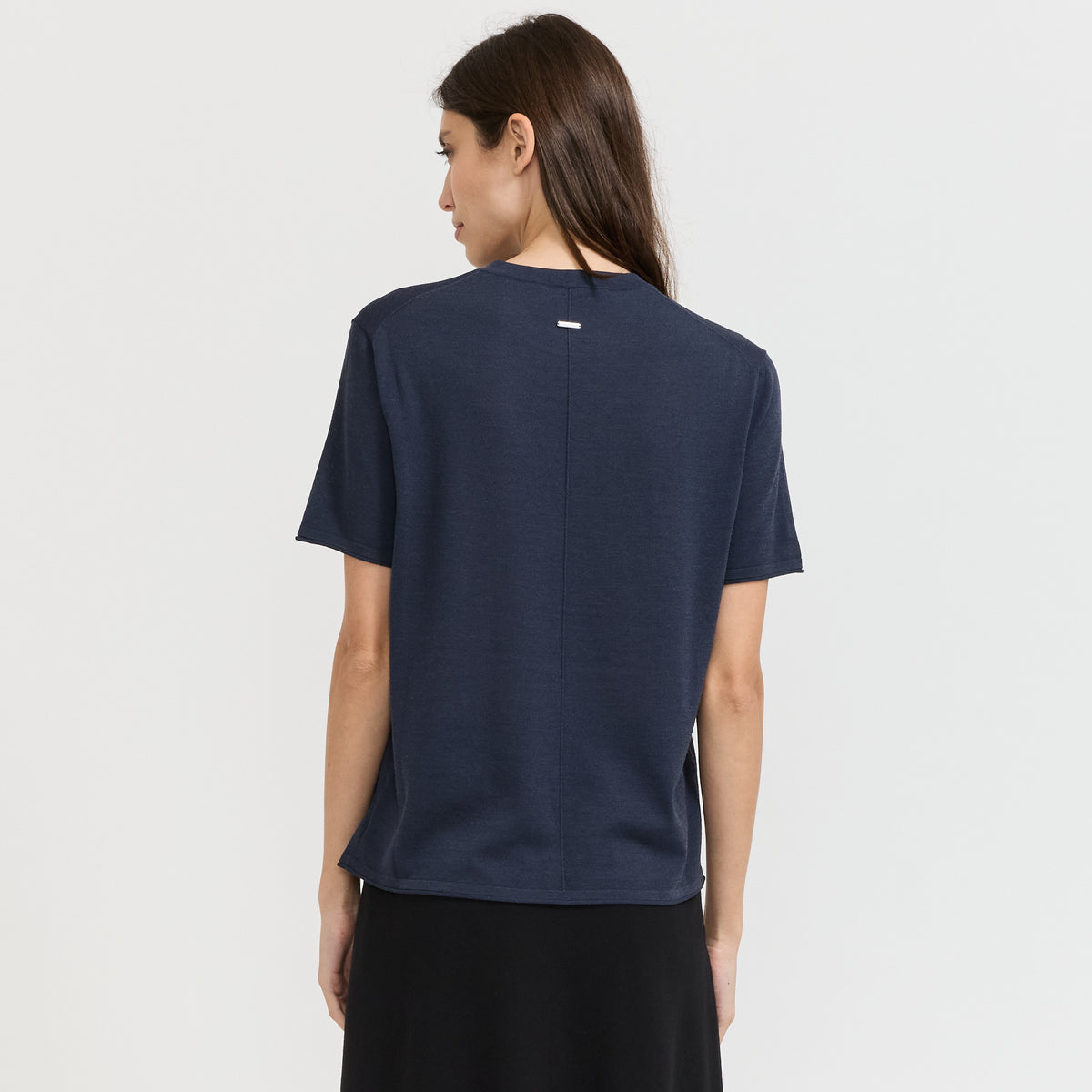 All Season Wool Relaxed T-Shirt Blue
