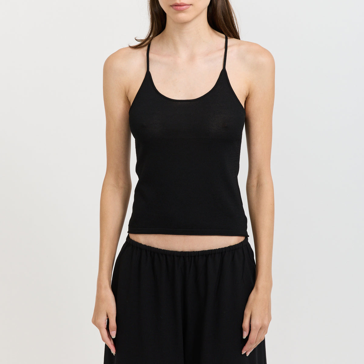 Easy Dry Wool Cami Top Black