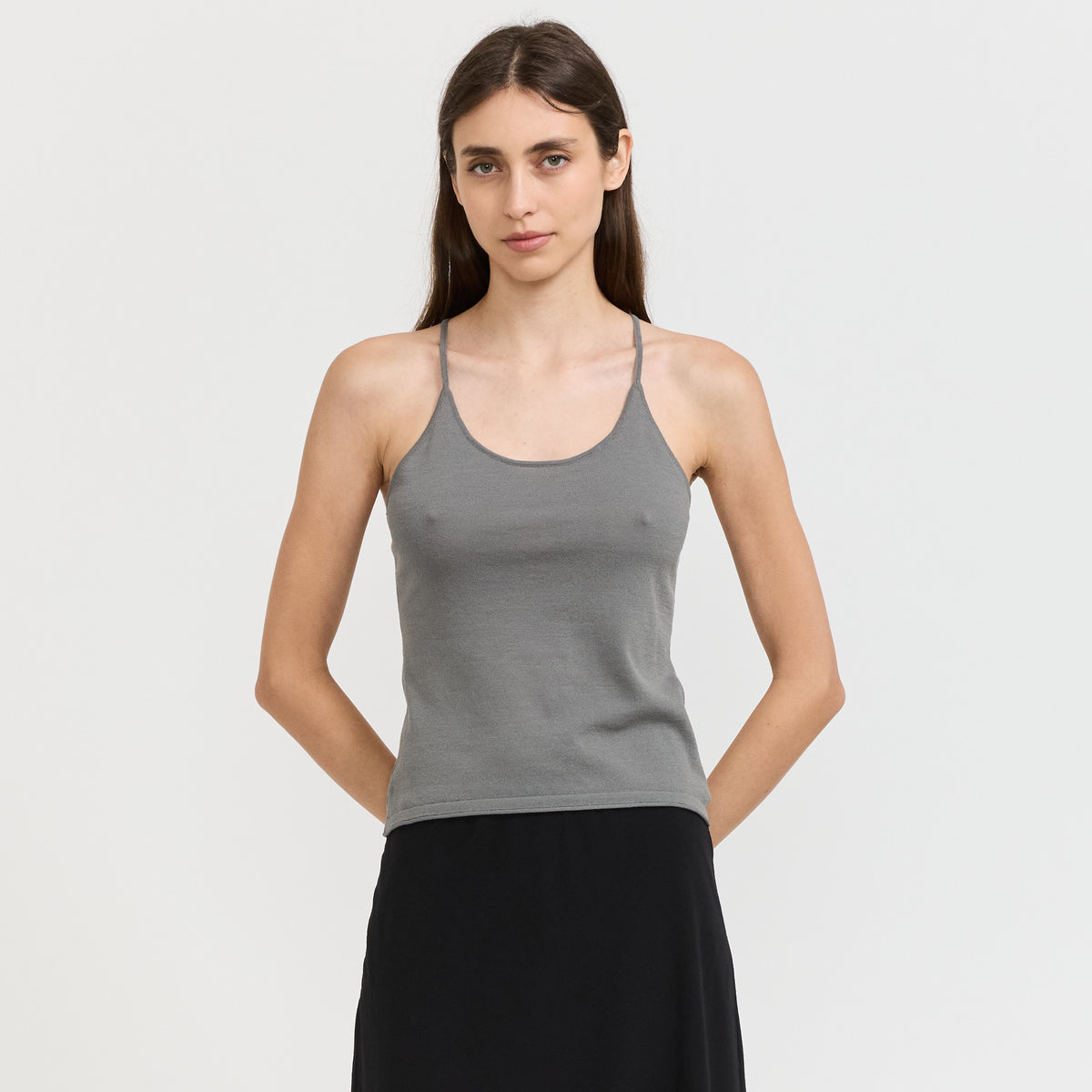 Easy Dry Wool Cami Top Grey