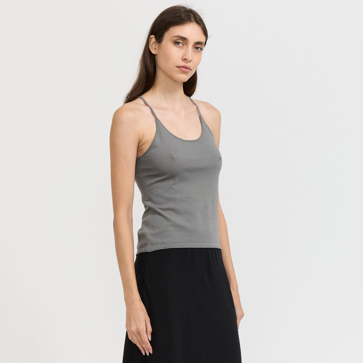 Easy Dry Wool Cami Top Grey
