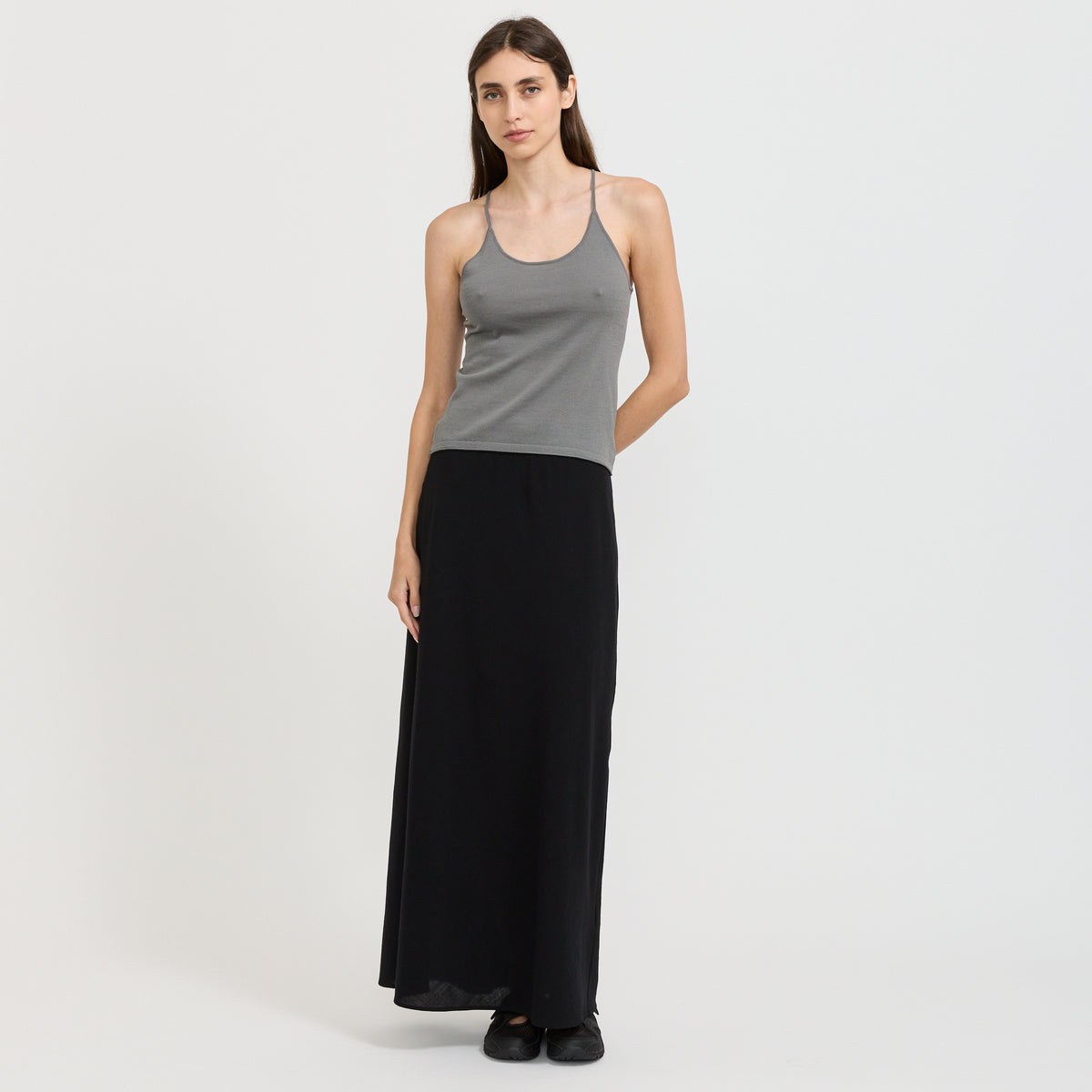 Easy Dry Wool Cami Top Grey