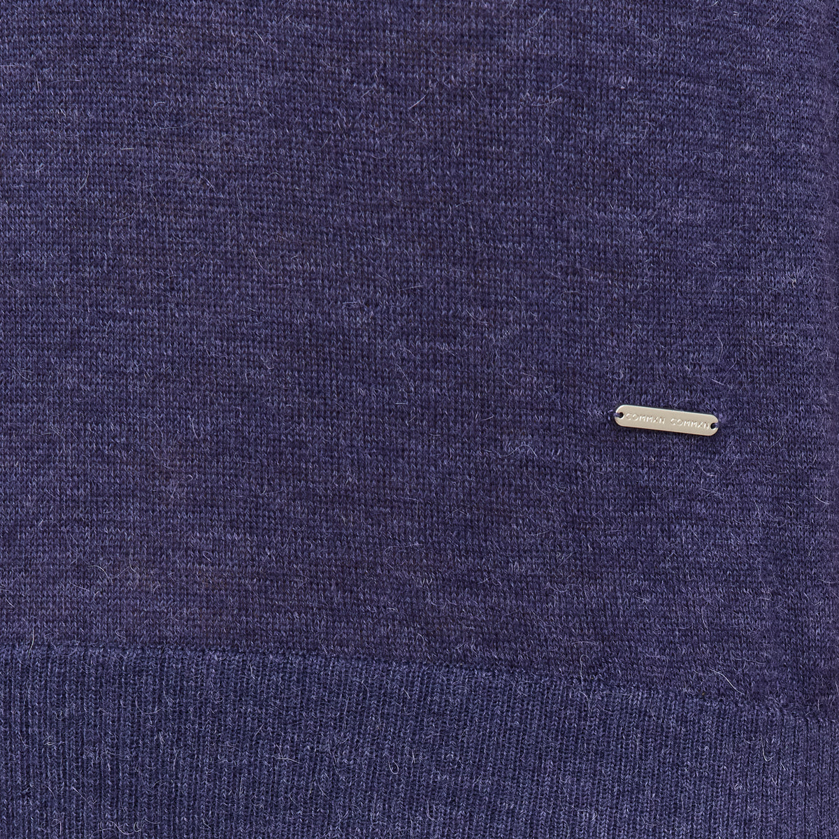 Fine Yarn Half Zip Vest Blue