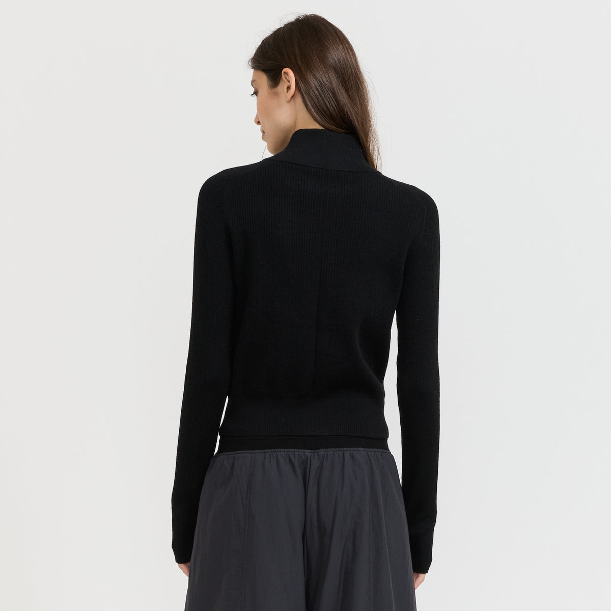 Jogging Zip Up Cardigan Black