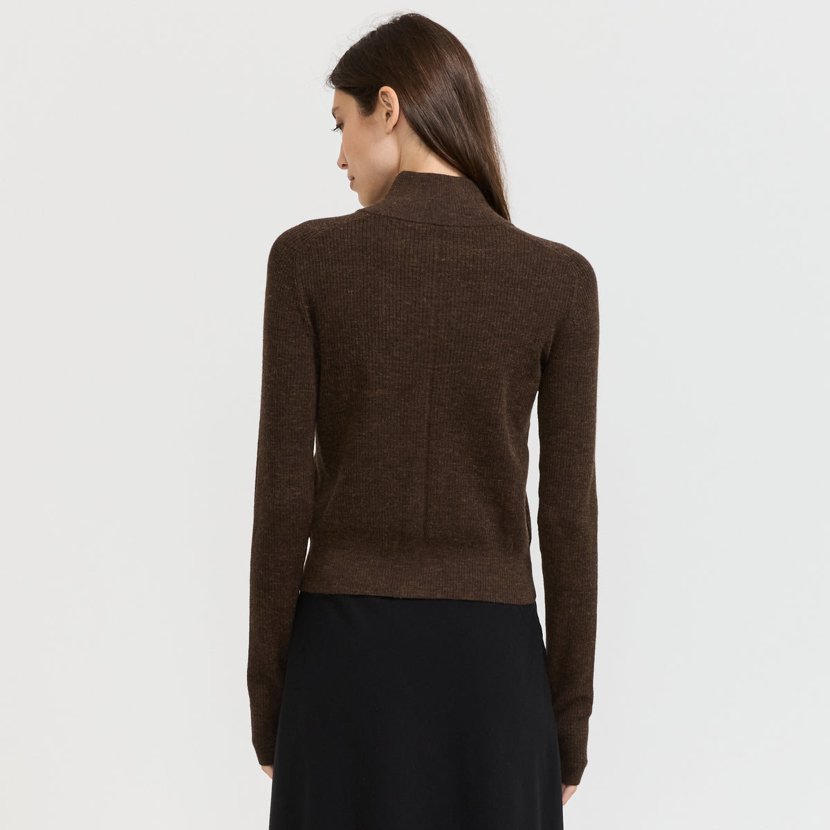 Jogging Zip Up Cardigan Brown