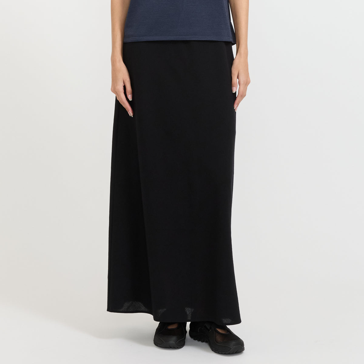 Mandarin Skirt Black