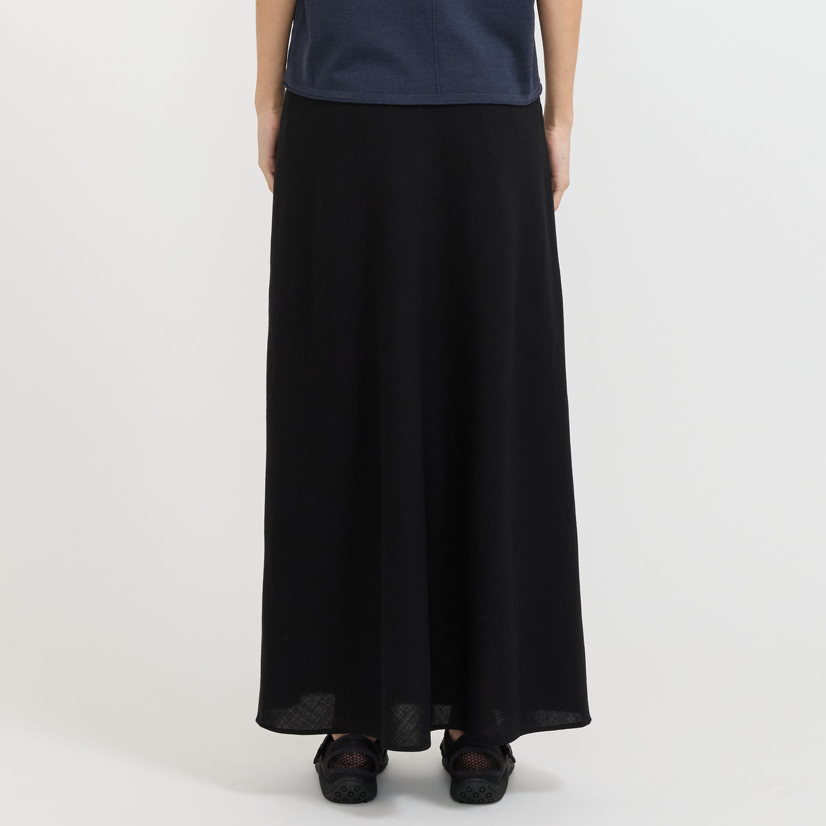 Mandarin Skirt Black