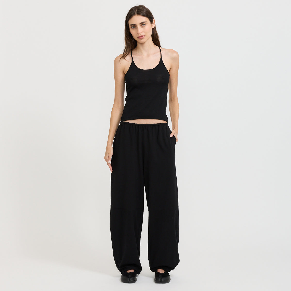 Mandarin Pants Black