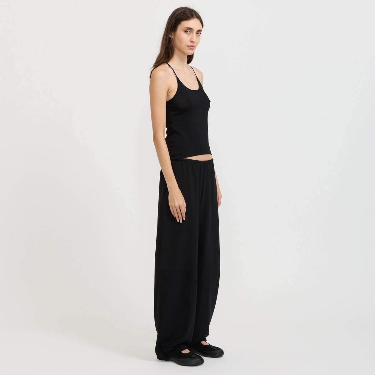 Mandarin Pants Black