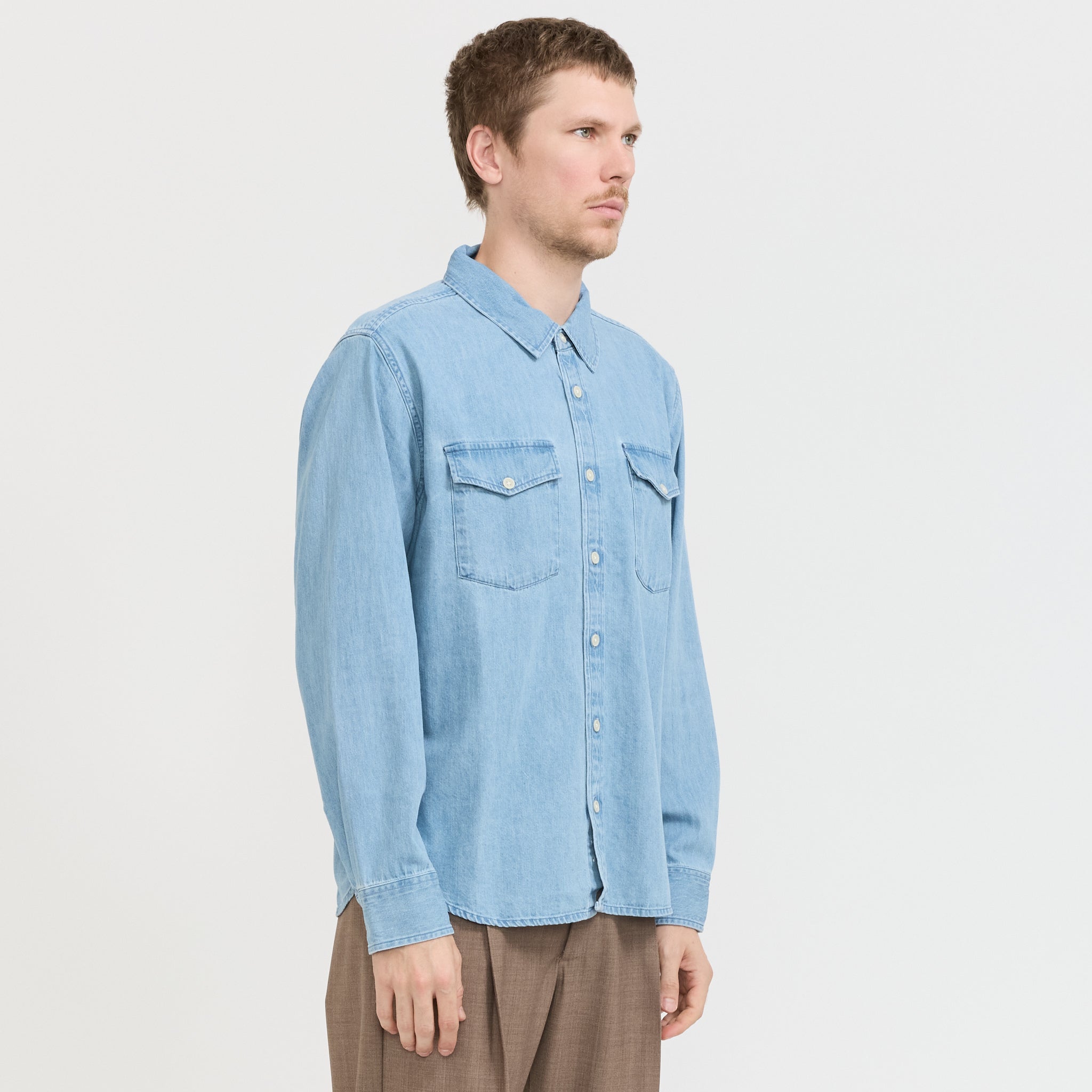 Corridor NYC | Denim Shirt LS Indigo | Maplestore
