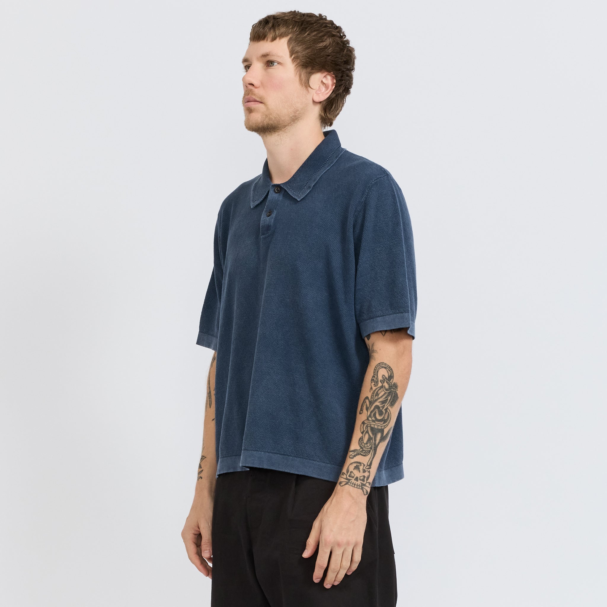 Knit Polo Navy