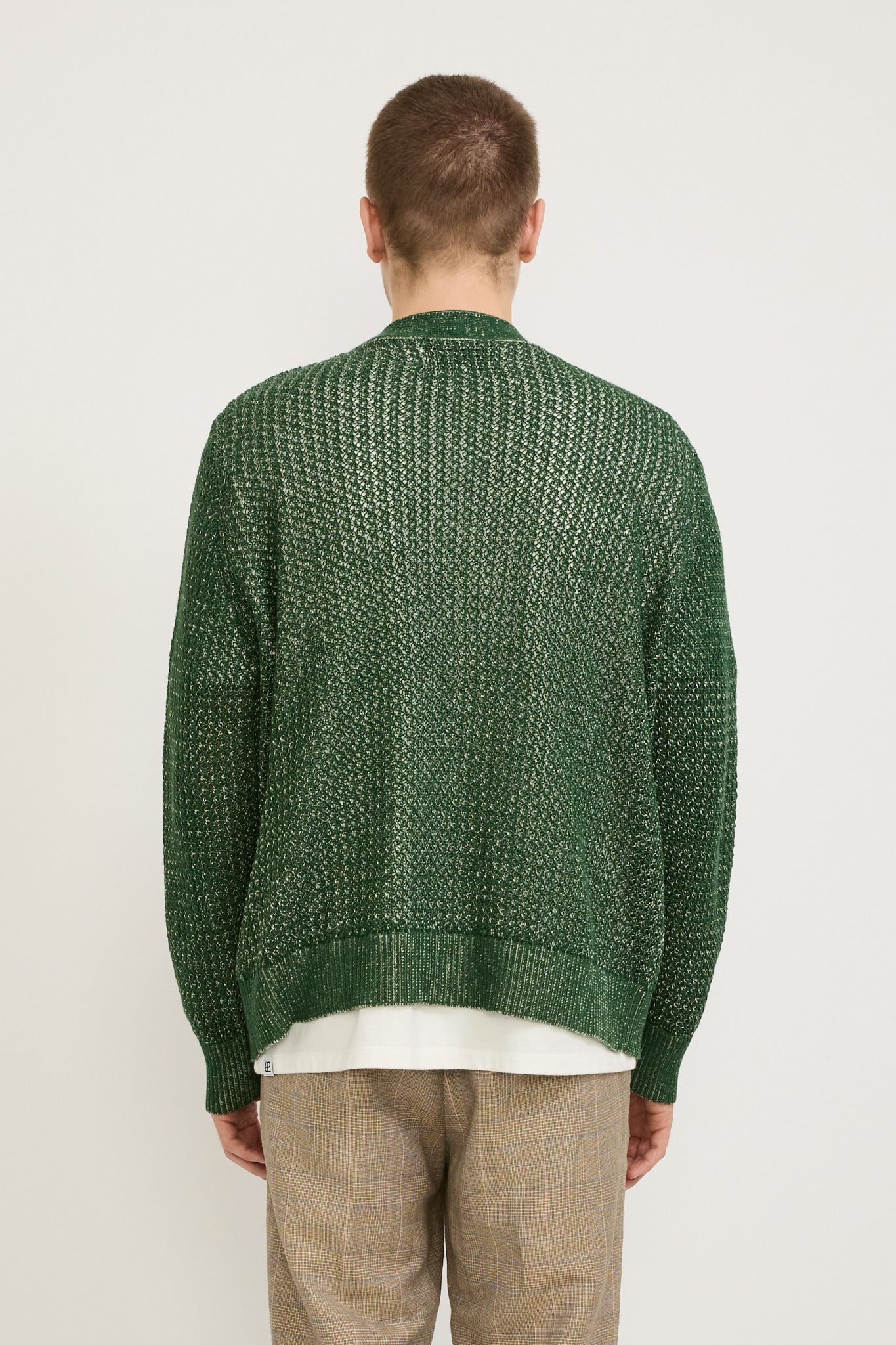 Marled Cardigan Green