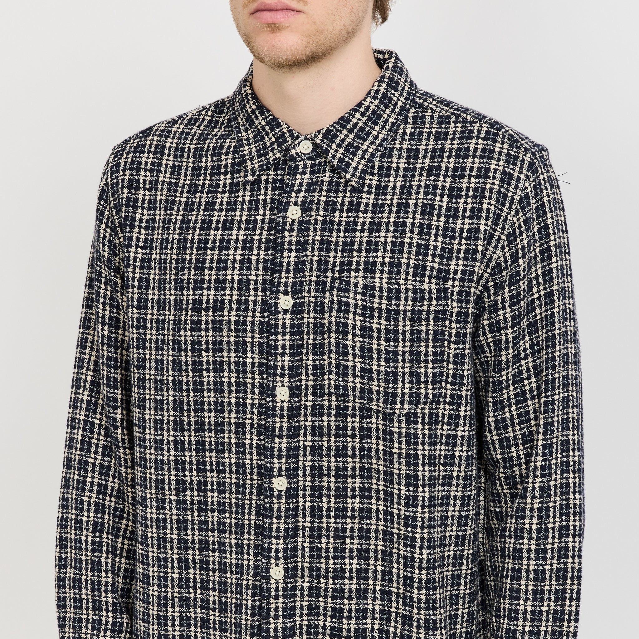 Corridor NYC | Reverse Tweed Snow Check Blue | Maplestore