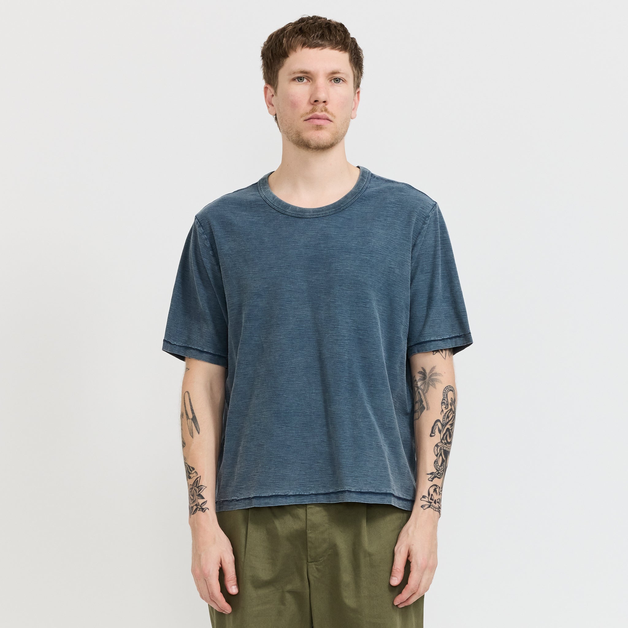 Slub Tee Navy | Men