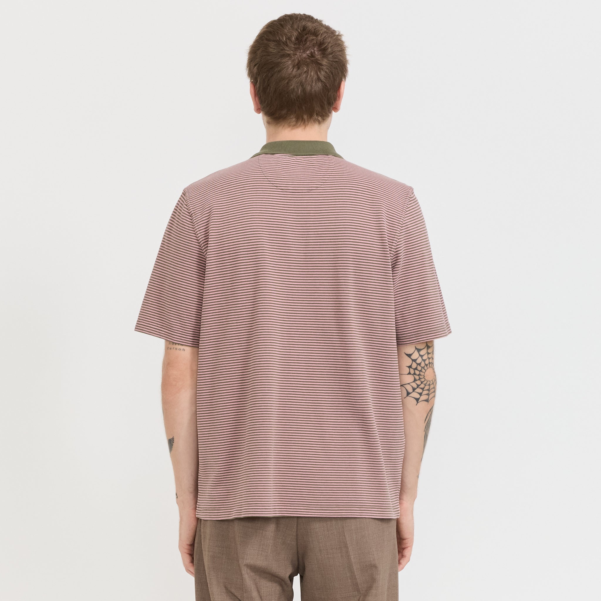 Corridor NYC | Stripe Pique Polo Pink | Maplestore