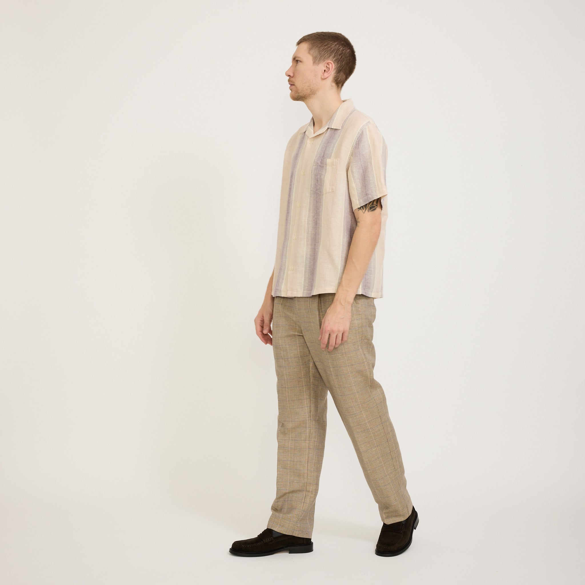 Sunset Stripe SS Camp Shirt Violet