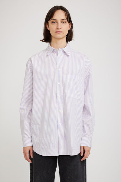 Kowtow | James Shirt Lilac Stripe | Maplestore