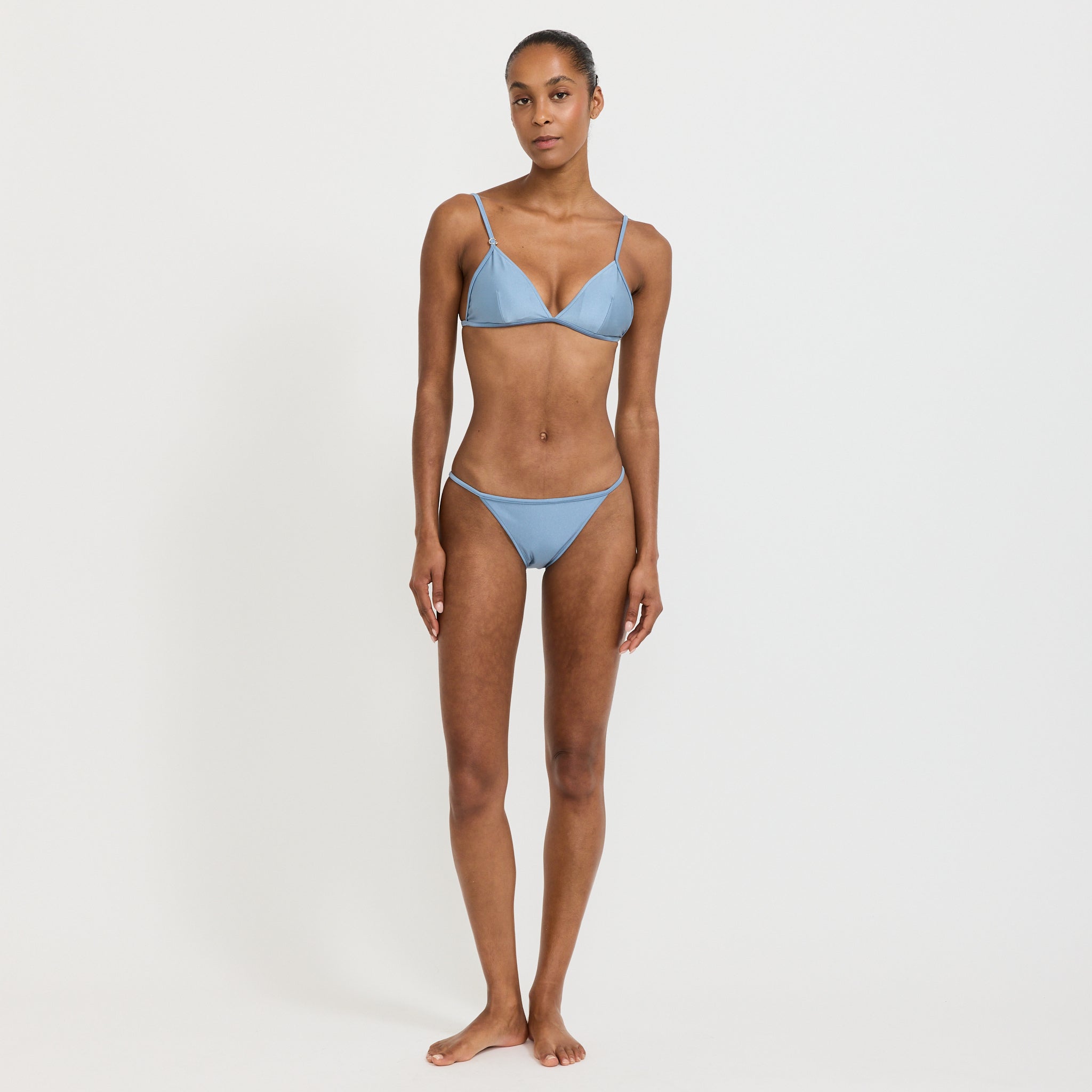 String Balconette Steel Blue Shimmer