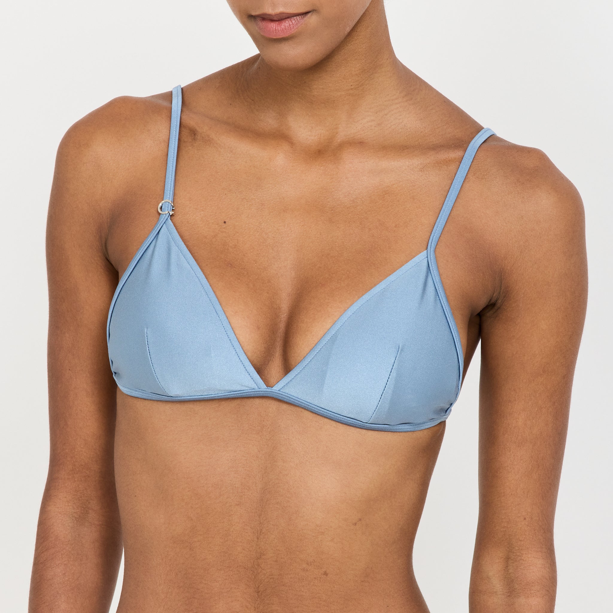 String Balconette Steel Blue Shimmer