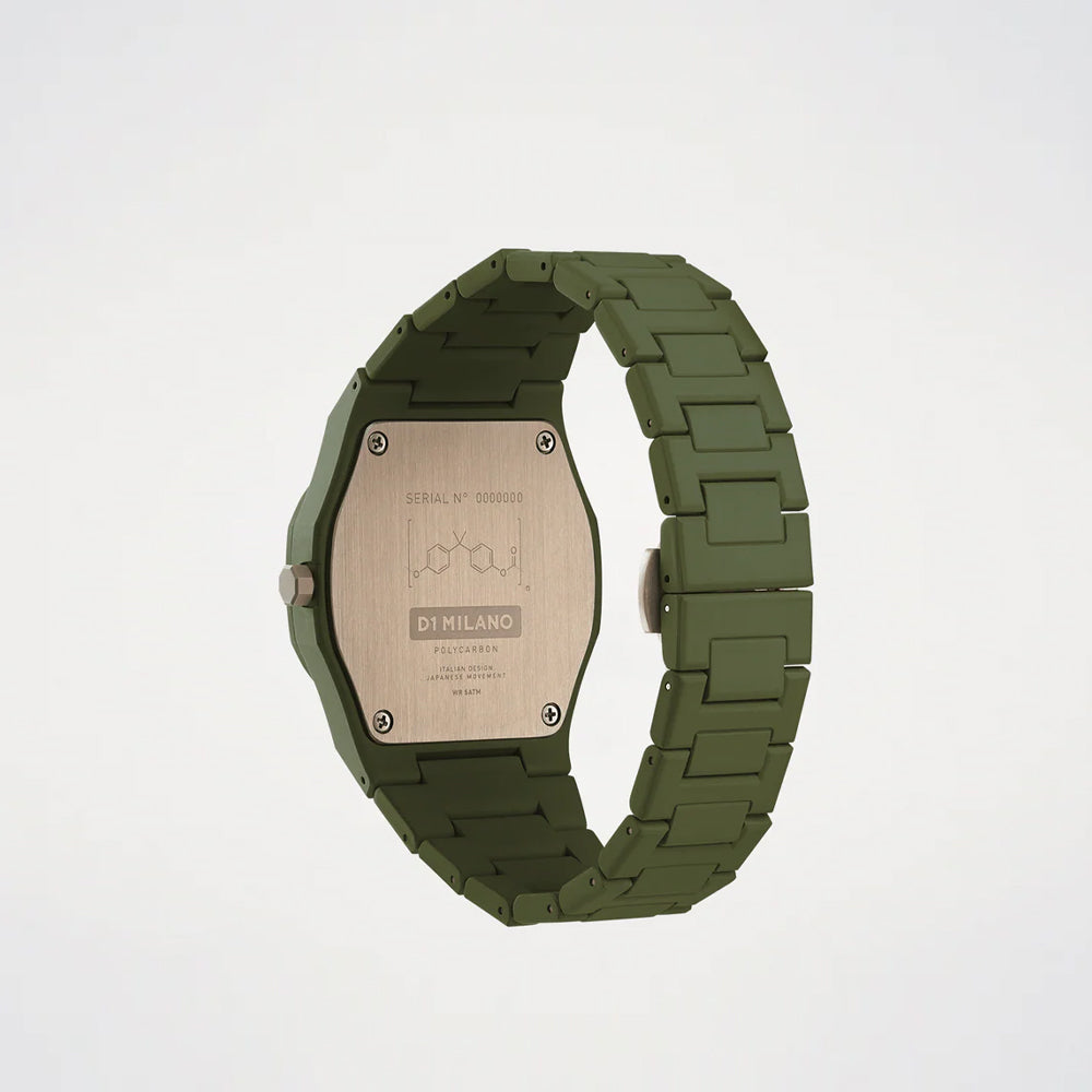 D1 Milano | Military Green Polycarbon Watch | Maplestore