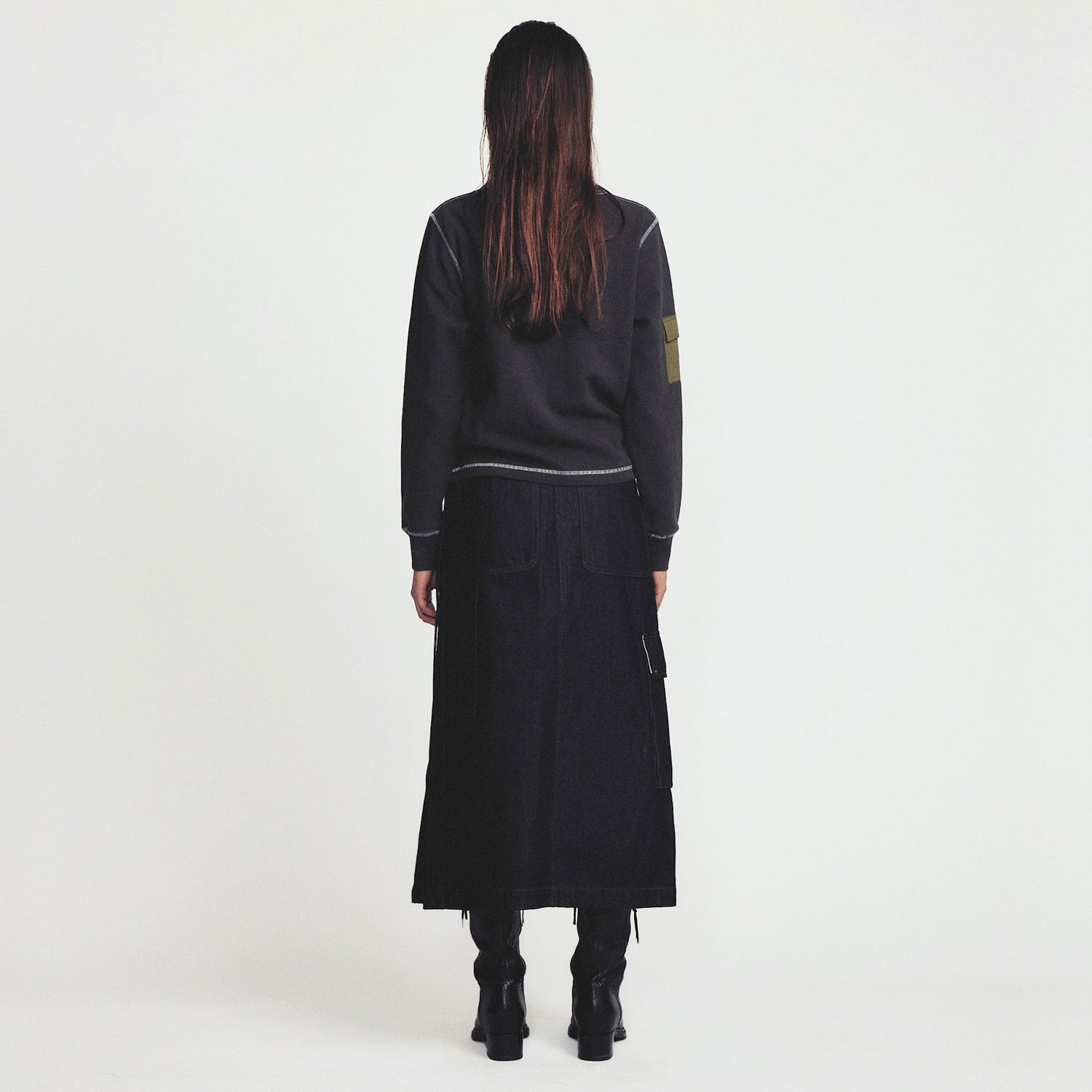 Combat Skirt Indigo Denim