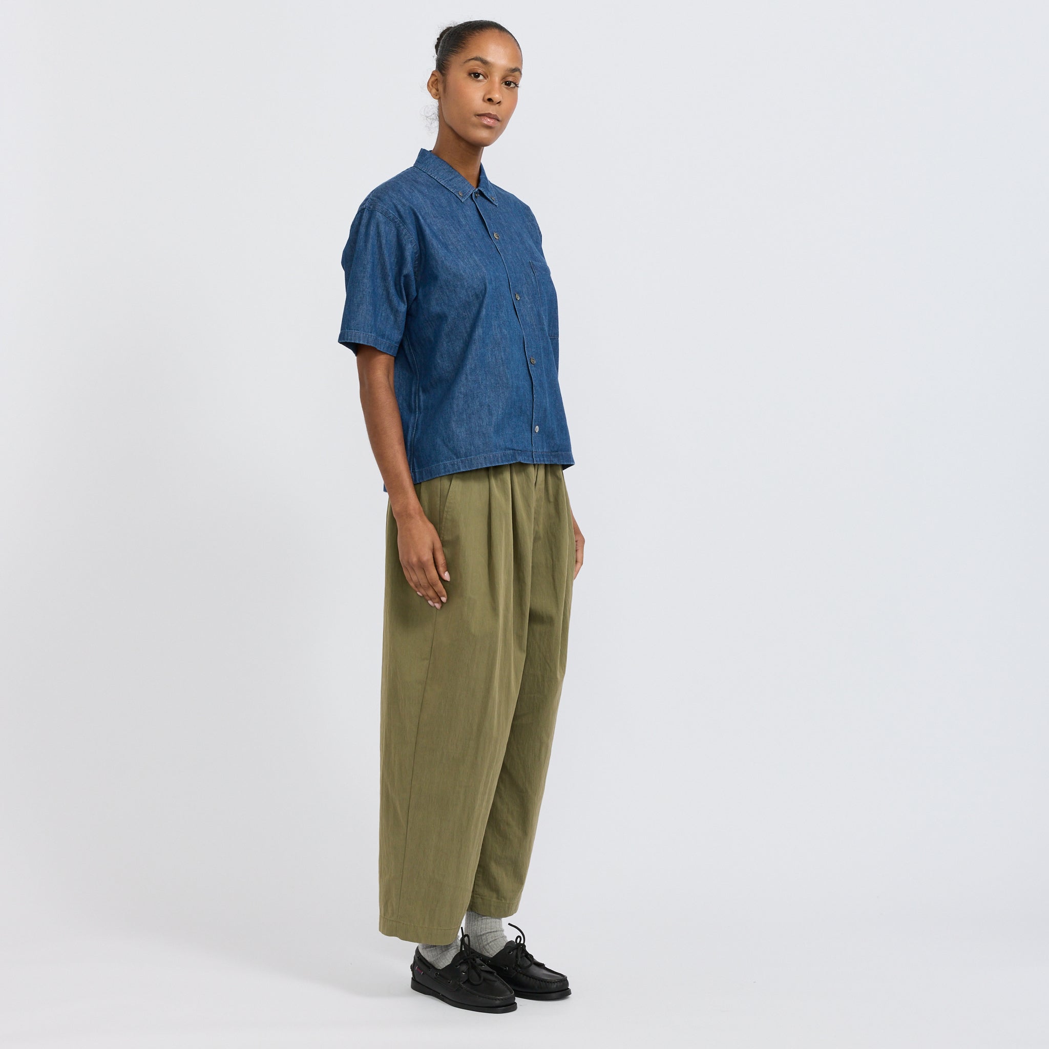 B.D. Button S/S Shirt Light Indigo