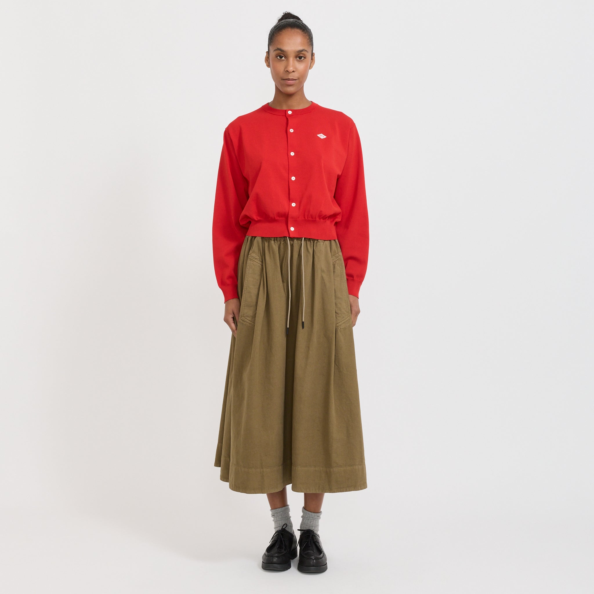 Danton | Crew Neck Cardigan Red | Maplestore