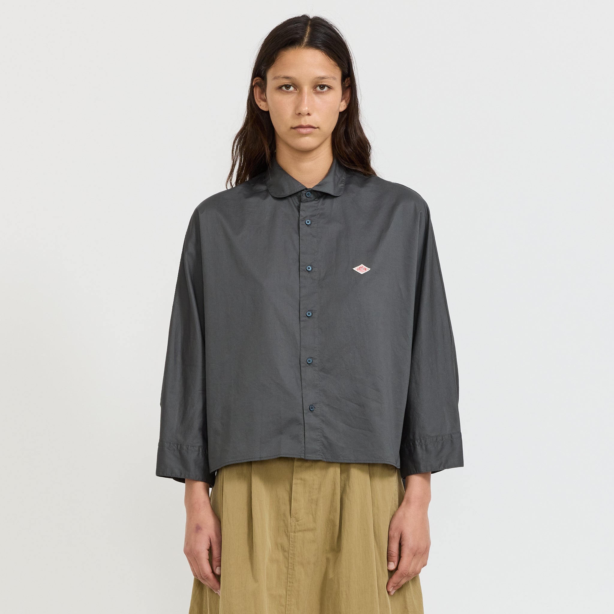 Dolman Sleeve Shirt Twill Charcoal