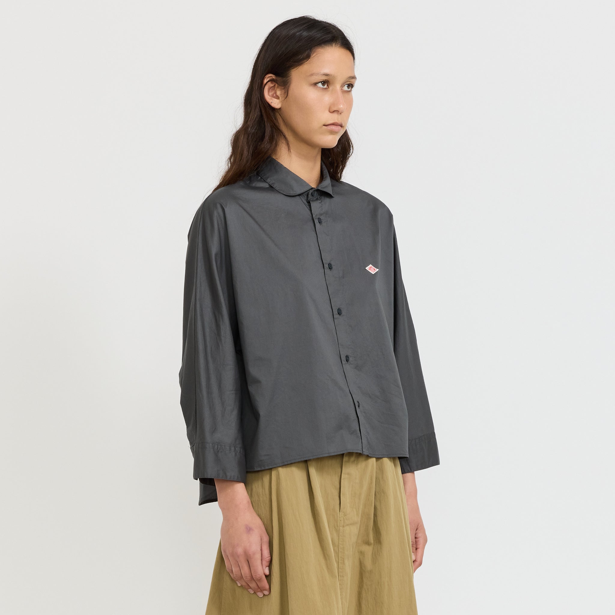 Dolman Sleeve Shirt Twill Charcoal