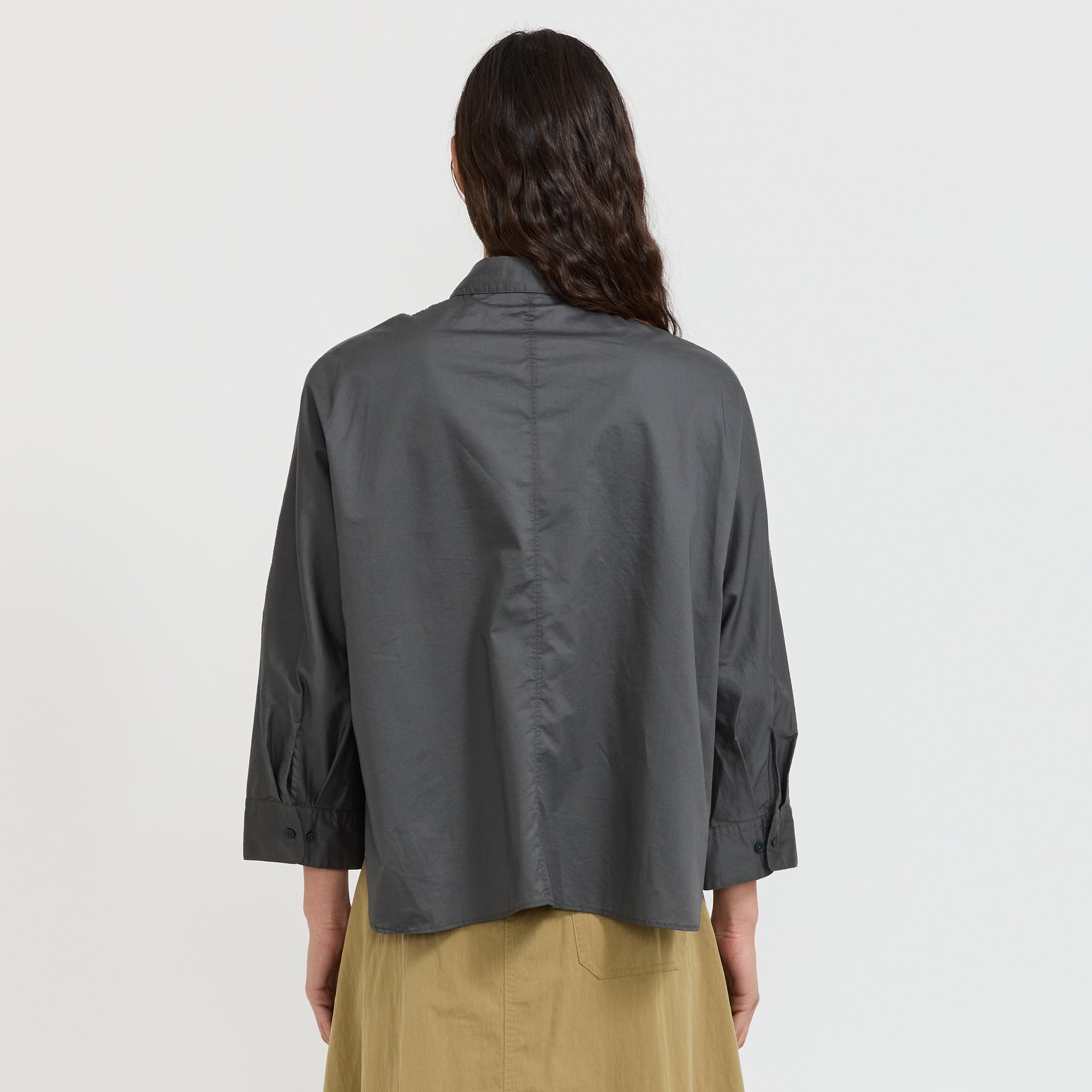 Dolman Sleeve Shirt Twill Charcoal