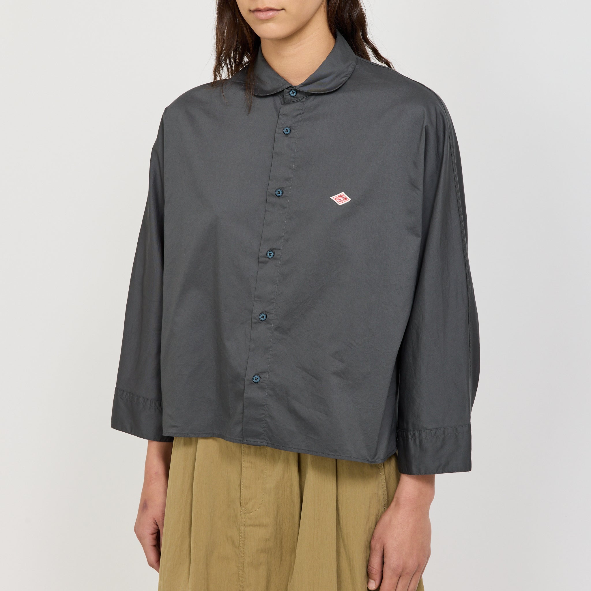 Dolman Sleeve Shirt Twill Charcoal